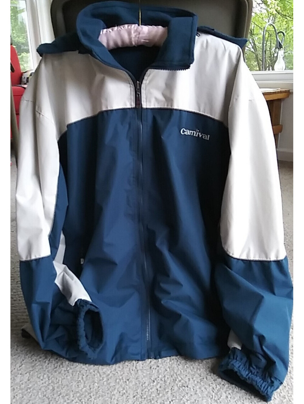 Carnival Cruise Line Reversible Parka Alaska Teal Size Large